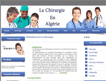 Tablet Screenshot of chirurgie-algerie.com